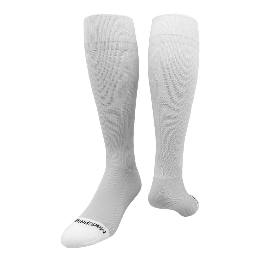 MadSportsStuff - Pro Line Over the Calf Football Socks (Grey, Large ...