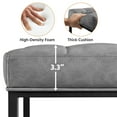thumbnail image 5 of Alden Design 24" H Modern Faux Leather Bar Stools with Footrests, Gray, 5 of 9