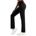 thumbnail image 3 of UAMVSH Women's Fleece Lined Pants Soft Straight Leg Thermal Warm Pants Stretchy High Waist Skinny Yoga Athletic Pants, 3 of 6