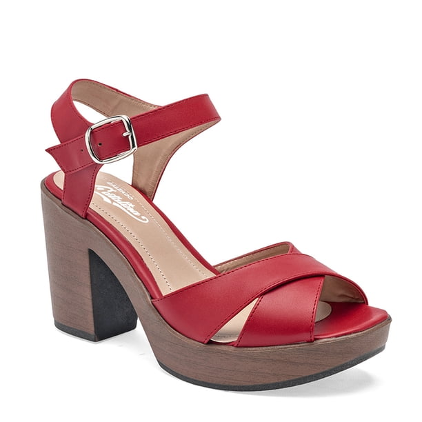 SANDALIA DE TACÓN CATALINA ROJO 118244
