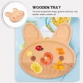 thumbnail image 3 of SOPOTUTU Easter Decorated Wooden Tray Rabbit Shape Wood Serving Food Adults Parties 1Pack, 3 of 5