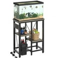 thumbnail image 2 of Bestier 10 Gallon Fish Aquarium Tank Stand with Power Outlets, 3-Tier Heavy Duty Metal Reptile Stand Reversible Storage Shelf, 2 of 9
