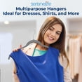 thumbnail image 7 of SereneLife 30-Piece Shirt Hangers, Premium Non-Slip Velvet Hangers Pack with 360° Swivel Hooks, Slim Space-Saving Design for Tops, Jackets, Blouses, & Strappy Dresses, Supports 8 lbs (Grey), 7 of 7