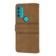 thumbnail image 5 of Wallet Case for Motorola Moto G71 5G 6.4 Inch, Skin Feel Embossed Leather Magnetic Case with Kickstand Card Slots Long Shouder Strap Cover for Motorola Moto G71,Brown, 5 of 9