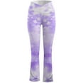 thumbnail image 3 of KelaJuan Women V Cross Waist Leggings, Solid Color/ Tie-dyed Printed Pattern Yoga Pants in 10 Colors, S/ M/ L/ XL/ XXL, 3 of 9