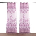 thumbnail image 2 of Window Curtain Panel Curtains Sheer Window Panels, 1 x 2.5m Voile Tulle Window Screen Floral Embroidered Bedroom Curtain Sheers Voile Window Curtains for Living Room, Bedroom, 2 of 5