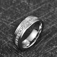 thumbnail image 3 of Men /Women 8mm Tungsten Carbide Rings Cubic Zirconia Wedding Band High Polished Comfort Fit Size 7 - 16, 3 of 4