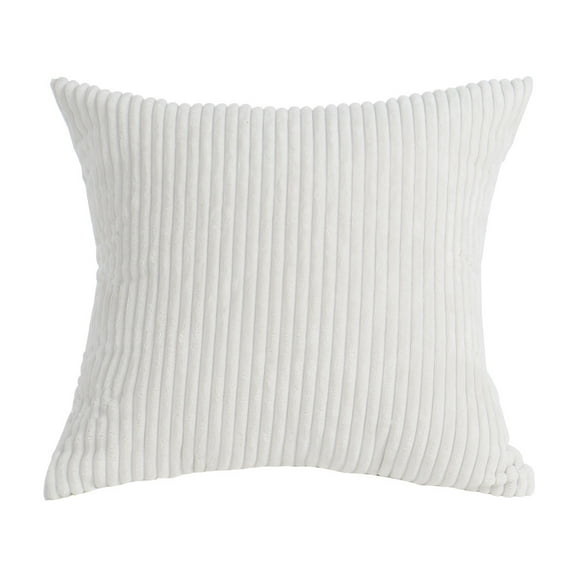 PiccoCasa Square Decorative Throw Pillowcases Cushion Covers, 18" x 18" White