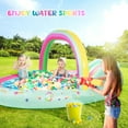 thumbnail image 6 of Mermaid Inflatable Amusement Center Children's Swimming Pool with Slide and Sprinkler, Suitable for Children, Baby Swimming Pool, Suitable for Backyards and Gardens, Equipped with Inflatable Pump, 6 of 6