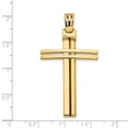 thumbnail image 2 of FJC Finejewelers 14 kt Yellow Gold Fancy Polished Cross Charm 50 x 28 mm, 2 of 6