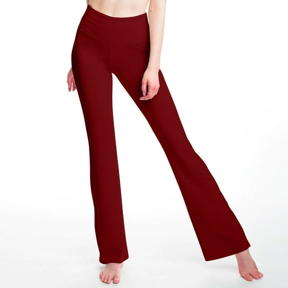 XFLWAM Women Flare Yoga Pants Bootcut Workout Leggings Soft High Waisted Tummy Control Activewear Leggings