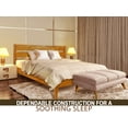 thumbnail image 2 of Acacia Emery Bed Frame with Headboard Solid Wood Platform Bed, Queen Size Bed Frame, Unique Design Contemporary Signature Wood Bed Compatible with All Mattresses, Non-Slip and Noise-Free, Caramel, 2 of 5