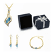 thumbnail image 2 of Conjunto De Collar, Aretes Y Brazalete Color Dorado con Azul Acero Malubero Malu1692, 2 of 3