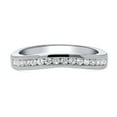 thumbnail image 2 of BERRICLE Sterling Silver Wedding Rings Channel Set Round Cut Cubic Zirconia CZ Curved Half Eternity Ring for Women, Rhodium Plated Size 5.5, 2 of 9