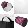 thumbnail image 4 of Balery Orchids Flowers Round Laundry Basket with Handles Waterproof Freestanding Laundry Hamper for Clothes Toys in the Dorm and Family-Small, 4 of 8