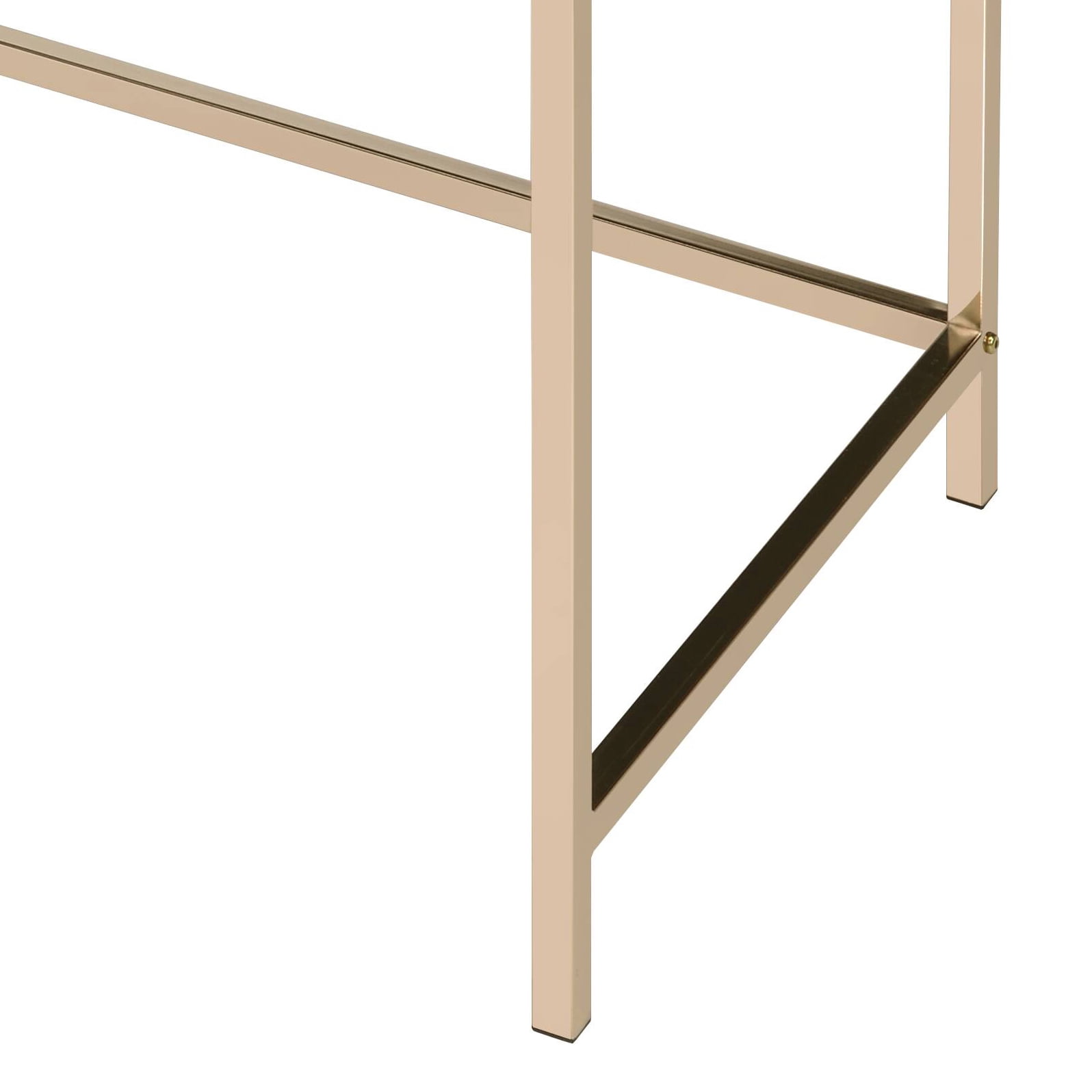 Writing Desk, Black High Gloss & Gold Finish