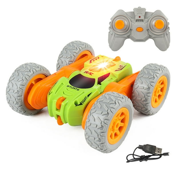 Mini coche acrobático de doble cara de alta velocidad con luces giratorias de 360 grados, coche de control remoto para niños, coche de brazo de torsión, coche de escalada a la deriva.