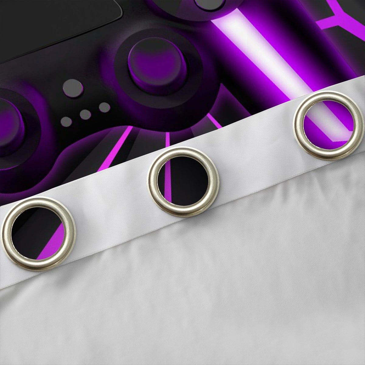 Gamer 30%-50% Blackout Curtains 38Wx45L Gaming Controller Curtains & Drapes Gaming Gifts Curtains (38Wx45L,Purple)