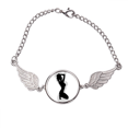 thumbnail image 1 of Mujer caliente squats silueta Pulsera pulsera pulsera alas de ángel pulsera, 1 of 3