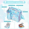 thumbnail image 6 of IvyH Lunch Bag Insulated Reusable Lunch Box,Large Thermal Meal Tote Kit Bag Soft Leakproof Cooler Lunchbox 3 Compartments with Water Bottle Holder,Blue Mermaid, 6 of 8