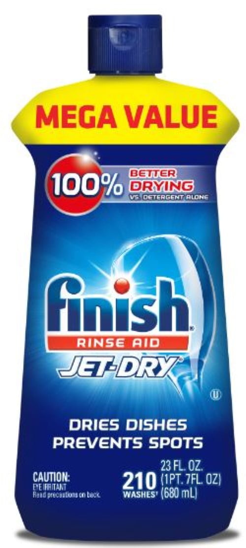 4 Pack Finish JetDry Rinse Aid, Dishwasher Rinse Agent & Drying