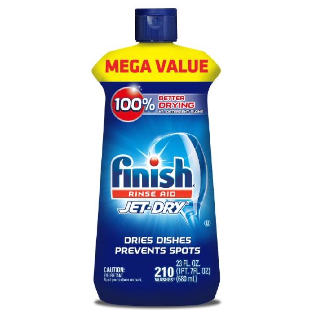 4 Pack Finish JetDry Rinse Aid, Dishwasher Rinse Agent & Drying