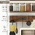 thumbnail image 4 of Giantex Bakers Rack w/Power Outlet, Kitchen Microwave Stand w/Hooks, Tall Kitchen Storage Shelf, 4 of 9