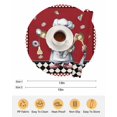 thumbnail image 6 of 15 Inch Round Placemats Set of 4, Red Vintage Gnomes Non Slip Heat Insulation PP Table Mats, Black Checkered Retro Art Washable Place Mats for Kitchen Dining Party Table Decor, 6 of 7