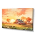 thumbnail image 2 of Designart "Burning Sky At Sunset Farmhouse I" Farm Landscape Wall Decor, 2 of 5