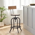 thumbnail image 3 of Noble House Keaton Iron Wood Bar Stool, Natrual Antique, 3 of 15