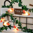 thumbnail image 4 of HAOSHICS Artificial Rose Vine Green Leaf Light String, Christmas Decoration Lights, Indoor and Outdoor Light Strings, Bedroom Wall Decoration Lights, 4 of 8