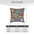 thumbnail image 2 of Housses de Coussin Décoratives en Velours Lot de 2, Housse de Coussin Carrée Douce avec Fermeture Éclair Invisible Impression Fractale Mandala Coloré, 20"x20 Pouces, 2 of 6