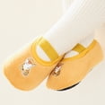thumbnail image 6 of Zwiiyzr Baby Non Slip Grip Socks Barefoot Shoes First Walkers Toddler Boys Girls Solid Color Cartoon Dog Keep Warm Plush Kids Soft Indoor Toddler for 0-24 Months Yellow, 6 of 8