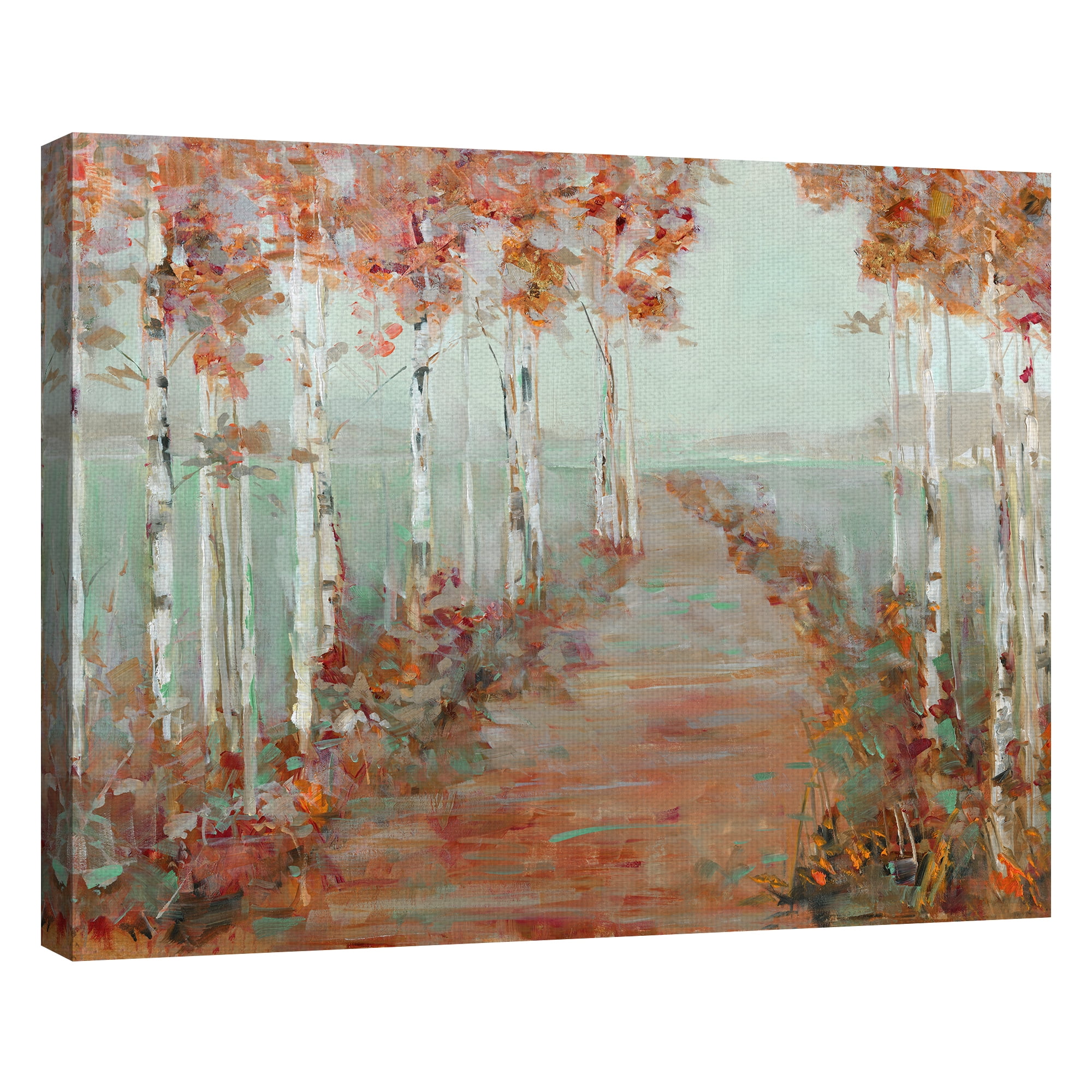 Fine Art Canvas Isle Causeway Autumn Forest by Sally Swatland Canvas Art Print