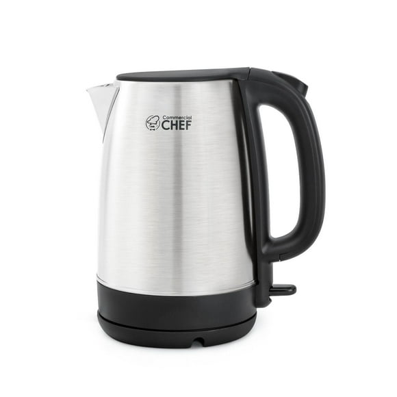 COMMERCIAL CHEF Bouilloire sans fil en acier inoxydable de 1,7 L