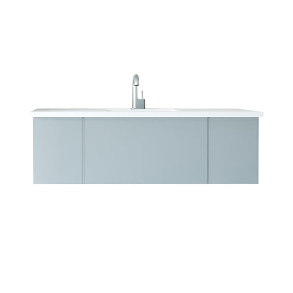 Laviva 313VTR-54FG-MW 54" Fossil Grey Vanity with VIVA Stone Solid Surface Top