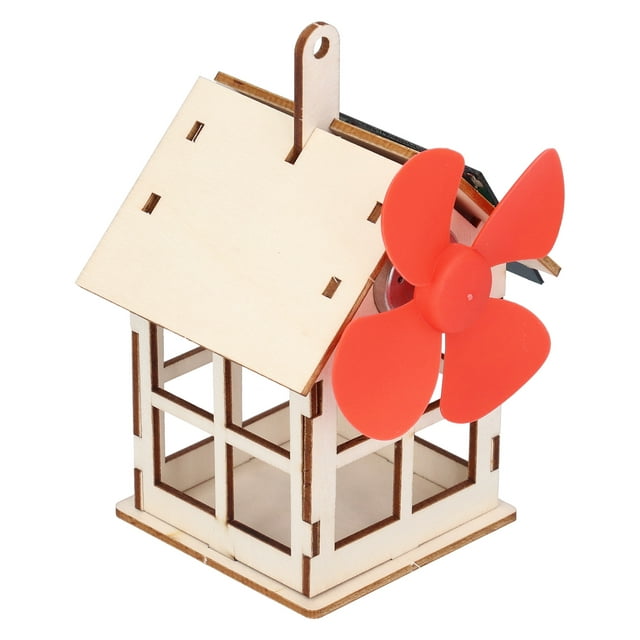 Juguete experimental de energía solar ANGGREK bricolaje molino de viento casa de Madera Para Niños mayores