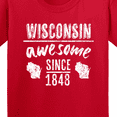 thumbnail image 4 of Inktastic Wisconsin Awesome Since 1848 Youth T-Shirt, 4 of 5
