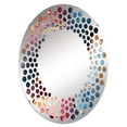 thumbnail image 2 of Designart "Dreamy Galactic Dreams in Gold Marbled Bliss" Marble Polka Dot Round Wall Mirror - Oval Printed Decorative Mirror - Multiple Color Options, 2 of 5