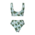 thumbnail image 6 of Rocae Flamingos And Palms for Bikini Set for Women Two Piece Sexy High Swimsuits Split Crossover Bikini Medium, 6 of 9