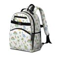 thumbnail image 2 of White Dinosaurs Palms Pineapples Pattern Cute School Backpack Bag for School with Padded Back and Adjustable Shoulder Straps 15.25"x11.5"x5.25", 2 of 5