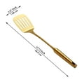 thumbnail image 2 of Gold Metal Spatula for Cooking, Ksopiavobs Golden Titanium Plating Stainless Steel Slotted Turner, Heavy Duty Sturdy Kitchen Spatula High Heat Resistant, Dishwasher Safe, Easy to Clean, 2 of 7