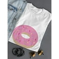 thumbnail image 3 of Pink Donut Illustration T-Shirt Women -Image by Shutterstock, Female Small, 3 of 4