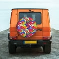 thumbnail image 2 of Fotbe Colorful Bananas Spare Tire Cover Thickening Universal Fit for Jeep, Trailer, RV, SUV, Truck, Tough Tire Wheel Soft Cover-14 inch, 2 of 8