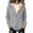 Gray 01, variant on Women's Jacket Hooded Zip Up Sunflower Print Long Sleeve Pockets Casual Fall Winter