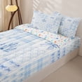 thumbnail image 3 of Manfei 3D Cartoon Castle Print Zipper Twin Comforter Sets with Fitted Sheet and 2 Pillowcases For Kids,Princess Ribbon Bow Zipper Bedding Set For Girls,Colorful Stars Reversible,4 Pieces, 3 of 7