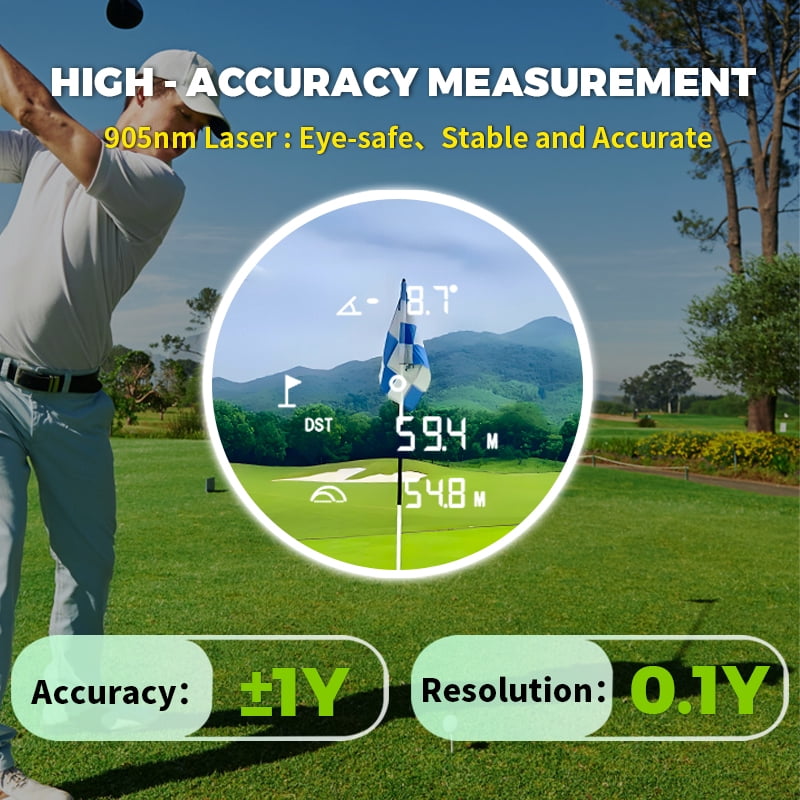 BOAYAL Laser Golf Rangefinder 1200 Yards  6X Magnification with Slope Flag Lock Vibration 750mAh Laser Range Finder for Golfing Hunting
