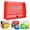 Red, variant on Office Supplies,Plastic File Wallet Envelope Expanding File Folder Document Organizer With Snap Closure & Label Pocket Colored Accordion File For Home
