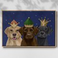 thumbnail image 2 of Christmas Labradors, Three Kings - Framed Gallery Wrapped Holiday Canvas - 17 x 25 - Natural Wood Frame, 2 of 8