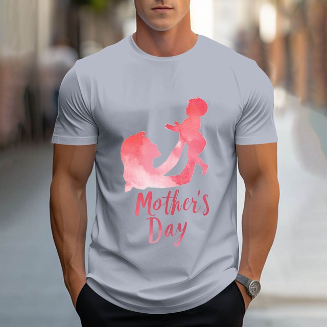 Tops para hombre, blusas y camisas de cuello redondo y manga corta para hombre, camisetas deportivas con estampados casuales para el Día de la Madre, blusas de cuello redondo y manga corta, blusas de